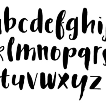 Watercolor Letter Font inspired by Nicky Laatz