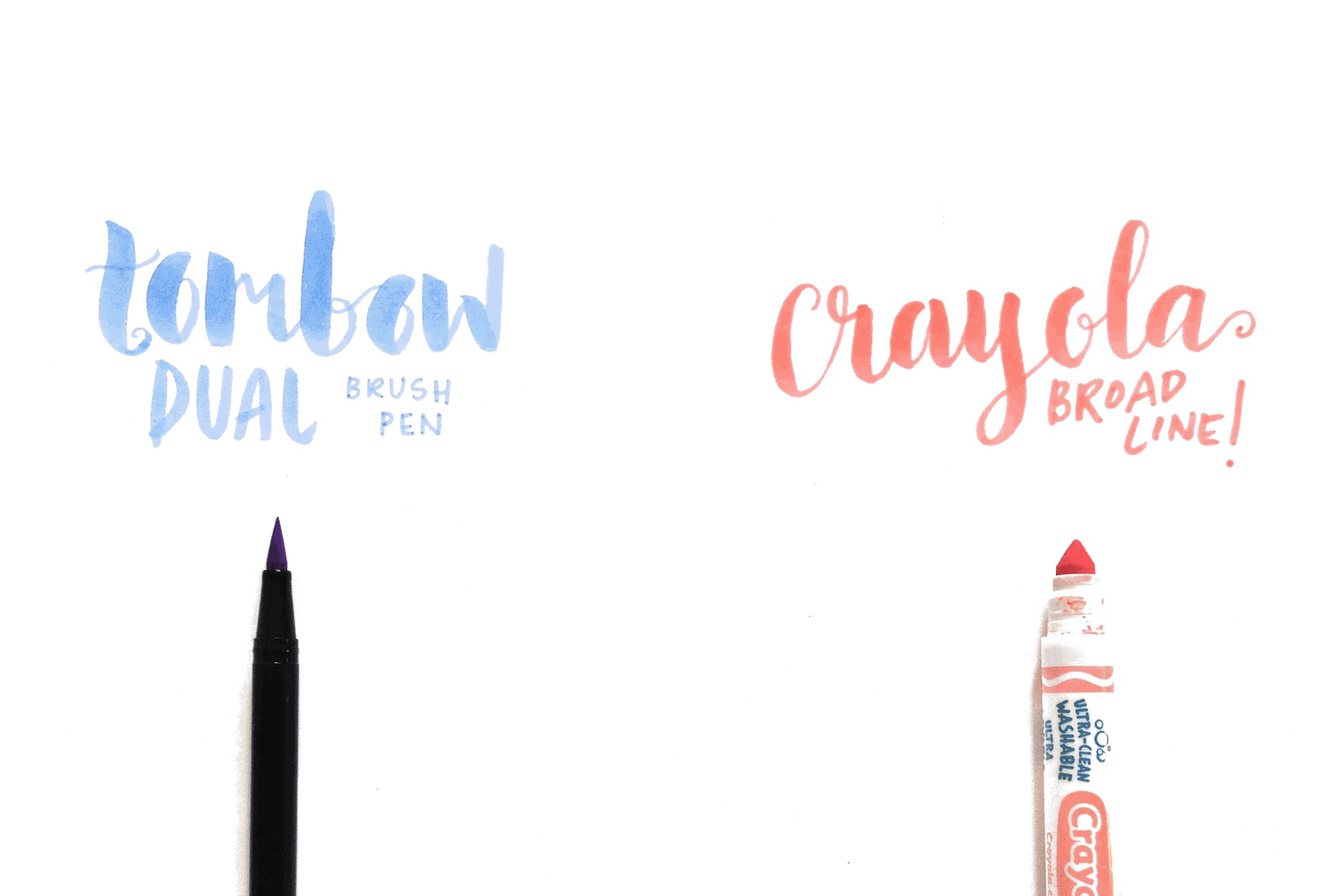 Lettering Marker Review: Crayola or Tombow? – Ray of Light Design