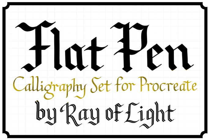 Flat Pen Calligraphy Set